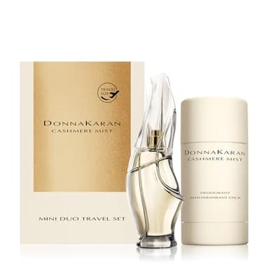 Donna Karan Cashmere Mist Discovery Mini Duo Set For Women - Eau de Parfum Mini Spray 0.25 Fl. Oz. & Anti-Perspirant Deodorant Stick, 1.0 Oz.