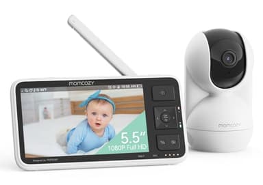 Momcozy Upgraded BM03 Baby Monitor, 5.5'' 1080P Full HD Baby Monitor with Camera and Audio No WiFi, Safe Fence, Motion Detection, Night Vision, 5800mAh 120-hrs Battery, VOX, 2-Way Audio, 1640ft Range
