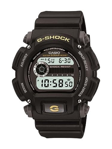 Casio DW9052 Series | Men’s Digital Watch | G-SHOCK | Black/Black | 1/100 SEC Stop Watch | Countdown Timer | LED Light | 200M WR | Shock Resistant | Multi Alarm | Auto Calendar | Dual Time | 2 Yr Batt