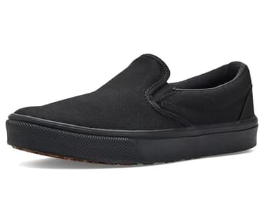 Vans, Unisex, Classic Slip-On Made for The Makers Slip Resistant Shoe - Series III, Canvas Black/Gum, Men's 10.5, Women's 12, Medium