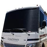 ShadePro - ShadeMaster RV Windshield Sunshade - Front Window Cover Screen Shade for Gulfstream RVs - Class A Motorhome Windshield Cover - Includes Passenger & Driver Window Covers