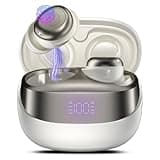 DUSONLAP Sleep Earbuds Bluetooth 5.4 in Ear Light-Weight Headphones, Mini Sleep Headphones Small Design for Side Sleepers, 47H Playtime with Charging Case, Clear Calls Earphones, Milky