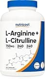 Nutricost L-Arginine L-Citrulline Complex 750mg, 240 Capsules - Non-GMO