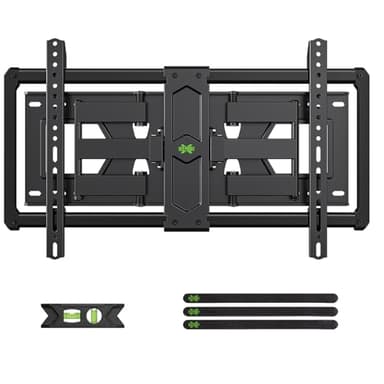 USX Mount Ultra Slim TV Wall Mount for 37-90 inch TVs, Low Profile Full Motion TV Mount with Swivel Articulating Dual Arms, Wall Bracket for Max VESA 600x400mm Holds 120lbs, Fits 16"/18"/24" Studs