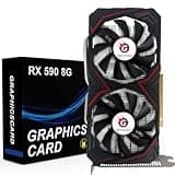GPVHOSO Radeon RX 590 8GB GEM Graphics Card, 2304SP 1469MHz GDDR5 256bit, RX590 GPU 8K Video Card with Dual Cooling Fan, HDMI, DP, DVI-Output, PCIE 3.0 * 16 for Computer Gaming and Office