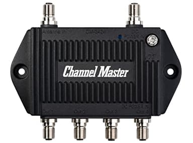 Channel Master TV Antenna Booster 4-4-Port TV Antenna Distribution Amplifier, Built-in LTE Filter, 7.5dB Gain, Compatible with Non-Amplified TV Antennas, Increases Signal Strength, Indoor/Outdoor