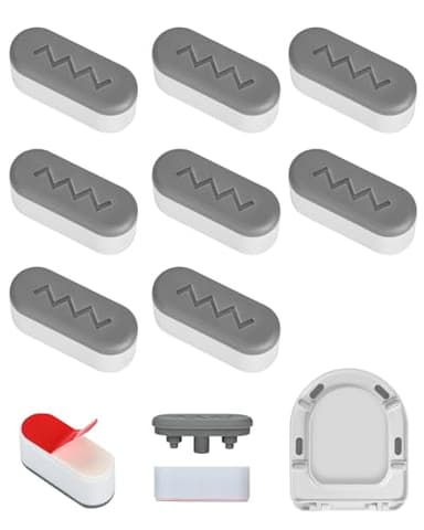 8 PCS Universal Toilet Seat Bumpers for Bidet,Toilet Lid Rubber Bumpers,Strong Adhesion Toilet Seat Spacers Bidet Buffer,Rubber Bumpers Pads Replacement for Home, Hotel, Hospital.