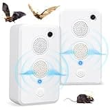 2025 Ultrasonic Bat Repellent Deterrent Devices for Attic Electronic Bat Reject Repelling System for Porch House Pest Removal Control,Friendly to Human and Pet,2 Pack