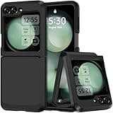 Annymall Samsung Galaxy Z Flip 5 Case with Hinge Protection, Heavy Duty Shockproof Drop Proof Full Body Protective Bumper Phone Cover for Galaxy Z Flip 5 5G (2023) (Black)