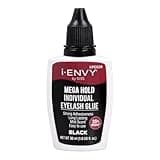 i-Envy by Kiss False Eyelash Adhesive Mega Hold Eyelash Adhesive Glue for Individual Cluster Lashes DIY Lash Extensions–Strong, Long Lasting Hold (Black)