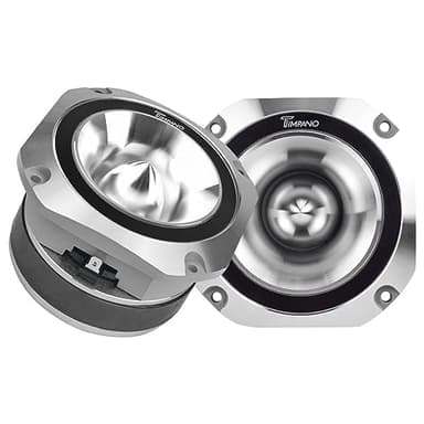 Timpano Super Tweeter 4 Inch TPT-ST25 Chrome, 8 Ohm, 900 Watts Max, 107 dB, 1.5 in Voice Coil, HIgh Sensitivity, Slim Profile Bullet Tweeters Speakers for Pro Audio (Pair)