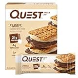 Quest Nutrition S'mores Protein Bar, 31g Protein, 4g Net Carbs, 1g Sugar, Gluten Free, Keto Friendly, 4 Count