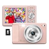 WONNIE Digital Camera 56MP, FHD 1080P Point & Shoot Camera with 32GB SD Card, 2 Batteries, and Lanyard, Ideal for Kids & Teens, Suitable Gift for Girls