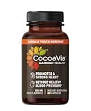 CocoaVia Cardio Health Supplement, 30 Day, 500mg Cocoa Flavanols, Support Heart Health, Boost Nitric Oxide, Blood Circulation, Energy, Vegan, Dark Chocolate, 60 Capsules