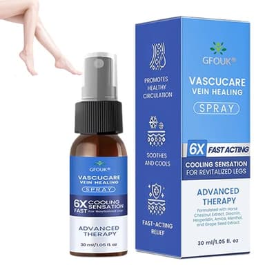 GFOUK VascuCare Vein Healing Spray, 2026 New Varicose Veins Treatment for Legs - Improves the Appearanceof Leg, Natural VascuCare Vein Healing Spray for All Skin Types (1pc)