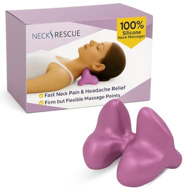 Back Rescue 100% Silicone – Occipital Release Tool – Trigger Point Neck Massager for Neck Pain Relief – Flexible Silicone Bends to Relieve Deep Muscle Tension Without The Discomfort of Hard Plastic