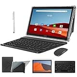 Tablet 2024 Latest, 2 in 1 Tablets 10 inch, Android 13 Tablet 4G Cellular Tablets with Dual Sim Slot 64GB+512GB Expand Storage Octa-Core 13MP Camera, ZONKO WIFI Tablet with Keyboard Mouse Stylus-Black