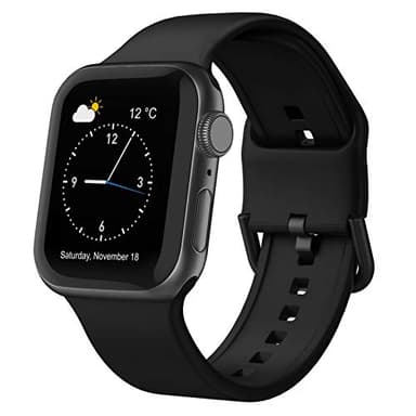 Sport Band Compatible with Apple Watch Bands 41mm 40mm 38mm, Soft Silicone Wristbands Replacement Strap with Classic Clasp for iWatch Series 11 10 9 SE 8 7 6 5 4 3 2 1 Women Men