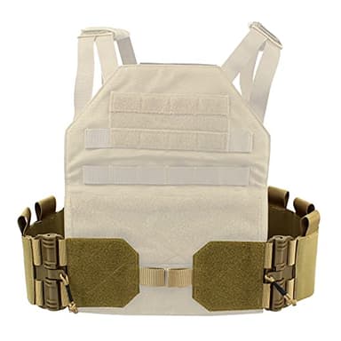 LytHarvest Elastic Cummerbund for Vest Quick Release Mounting Strap Tactical Stretch Cummerbund with 3 x AR Magazine Pouches for JPC CPC LBT LBX (TAN)