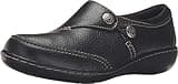 Clarks Women's Ashland Lane Q Slip-On Loafer, Black, 8