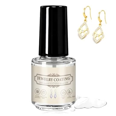 JAOJAO Jewelry Sealant, Jewelry Coating Long-Lasting Isolation Efficient Protection Avoid Oxidation for Necklaces Rings Bracelets Earrings Watch Chains, 5ml