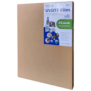 CALCA 200 Sheets A3 UV DTF Transfer AB Film UV DTF Printing AB Sticker Films for A3 UV DTF Sticker Printer Direct Print On Sticker (100 Sheets A + 100 Sheets B), in US Stock