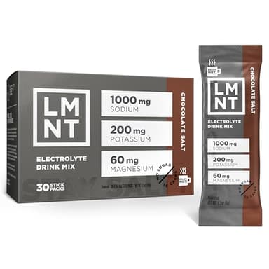 LMNT Zero Sugar Hot Chocolate or Coffee Mixer - Chocolate Salt | Drink Mix | 30-Count