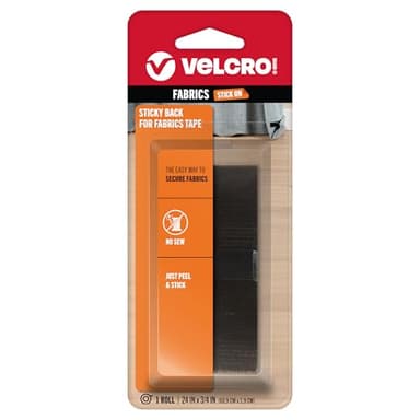 VELCRO Brand Sticky Back for Fabrics | 24" x 3/4" Tape with Adhesive | No Sewing Needed | Cut Strips to Length Permanent Bond to Clothing for Hemming and Closures