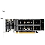 GLOTRENDS PA41 Quad M.2 NVMe to PCIe 4.0 X16 Adapter Without PCIe Bifurcation Function, Support 22110/2280/2260/2242/2230 Size (PCIe Bifurcation Motherboard is Required)