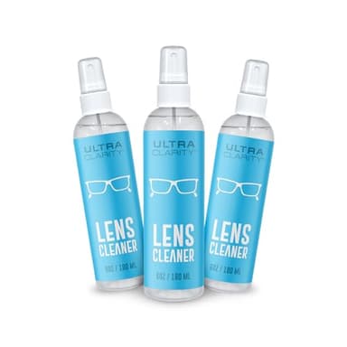 Powered by Nano Magic Eyeglass Lens Cleaning Spray 6 oz (3 Pack) | Professional Grade Formula, Silicone-Free | for Glasses, Phone, Electronic Screens, Optic Surfaces, Coated Surfaces - Made in USA