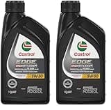 Castrol Edge High Mileage 5W-30 Advanced Full Synthetic Motor Oil, 1 Quart, Black, Pack of 2