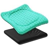 MZYENU Gel Seat Cushion, Cool Chair Cushion for Office Chairs, Driving Car Seat Cushion Breathable, Wheelchair Cushions for Pressure Relief, Back Pain for Seat Cushion, Chair Pad with No-Slip Cover