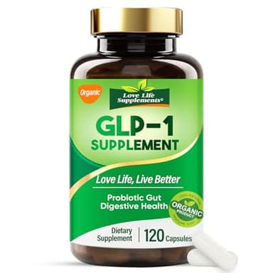 Love Life Supplements GLP-1 Probiotic, Multi-Strain Probiotics for GLP-1 Production, Gut, Digestive, Immune & Overall Health, 300 Billion AFU Akkermansia Probiotic for Women & Men, 120 Capsules