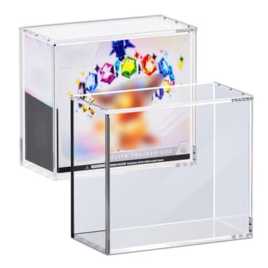 KISBOX ETB Protector Case, 5mm ETB Acrylic Display Case, Clear Ultra Acrylic Boxes for Display Compatible with Elite Trainer Box, Dustproof and Waterproof Display Box