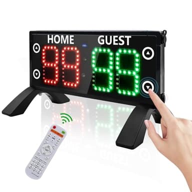 YZ High Bright Large Digital Scoreboard, Portable Outdoor Electronic Scoreboard with Remote, Score Keeper for Basketball/Pickleball/Outdoor Games