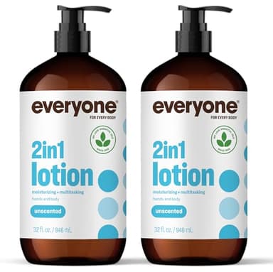 Everyone 2-in-1 Lotion for Hands/Body, 32 ounce (Pack of 2) Unscented made for Men and Women