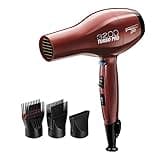 RED PRO 3200 Turbo Pro Detangler AC Hair Dryer, 3 Heat/2 Speed Settings, Cool Shot Button, Powerful Airflow, 3 Additional Styling Attachments with Detangling Pik