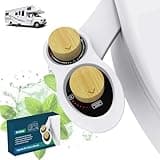 RV Bidet Toilet Seat Attachment, RV Bidet for Camper Toilet with Dual Nozzles, Multi-Mode Cleaning, Non-Electric, Adjustable Water Pressure | Upgrade RV Toilet in Minutes (Colorful Box Pack)
