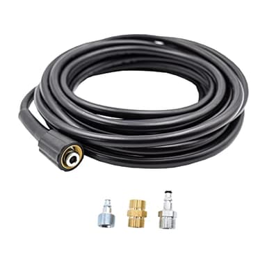 AR Blue Clean PW909UH-R, 1/4"x 25' Replacement/Extension Super Soft, Pressure Washer Hose Kit, 2900 Max PSI, Black