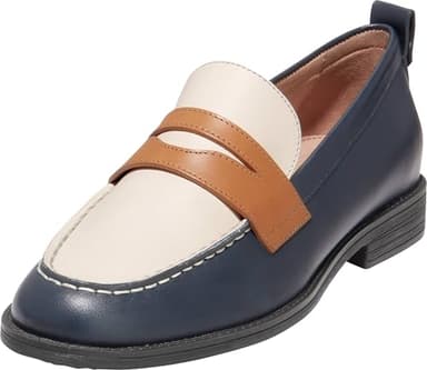 Cole Haan Women's Stassi Penny Loafer, Navy, 7-B US