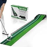 Golf Putting Mat with Auto Ball Return - Premium Golf Practice Mat for Home, Office, or Indoor Training - Perfect Golf Gift for Men & Women