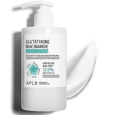 APLB Glutathione Niacinamide Body Lotion | LIPO GLUTA NIAC CEN™ 12.5% 10.14 FL.OZ/Korean Skincare, Long lasting hydration, Revitalize for gentle and improve skin texture