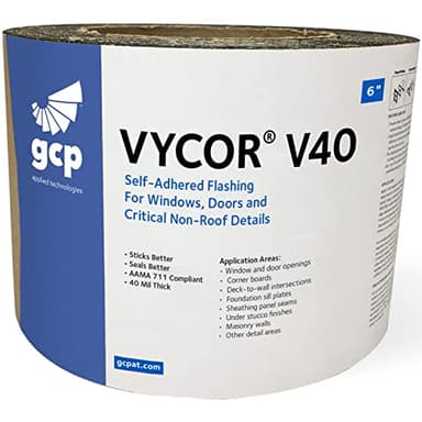 Grace Vycor V40 Self Adhered Flashing - 6 Inch - Single Roll