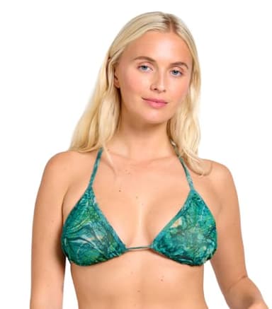 Kiniki Women's Tan Through Bikini Top Swimwear - Santorini