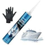 10.5 oz Marine Adhesive Sealant 5200 - High Bond Marines Sealant (White), Underwater Marine Caulking Sealanst, Fast Curing, Flexible Joint Sealants for Boats, Hulls, Decks, and RVs - 1 Pack