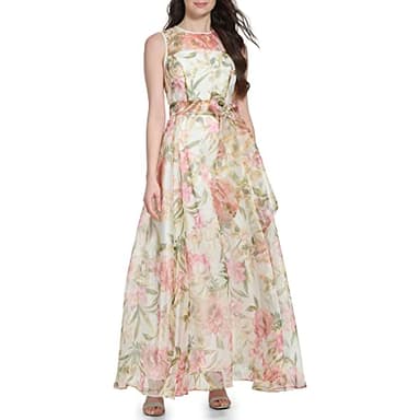 Eliza J Womens Dresses Dress,Ivory Multi, 12