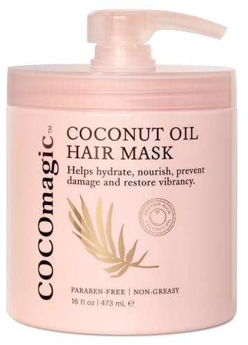 Cocomagic Coconut Oil Hair Mask - Repairs Damage, Prevents Frizz, Restores & Adds Shine | Protein Rich & Extra Hydrating | Paraben Free (16 Fl Oz)