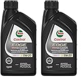 Castrol Edge High Mileage 5W-20 Advanced Full Synthetic Motor Oil, 1 Quart, Pack of 2
