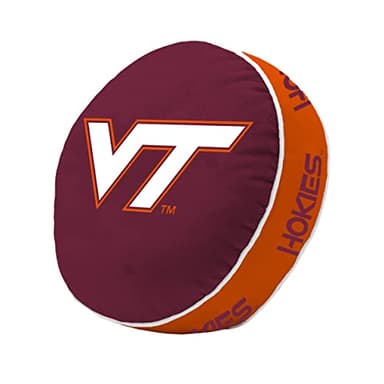 Logo Brands NCAA Virginia Tech Hokies Puff Pillow – Plush, Soft, Stretchy with Team Color Design