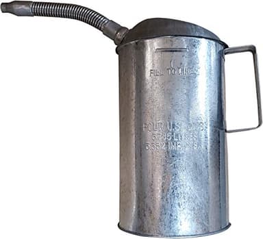 LubriMatic 75-444 Galvanized Metal Measure - 4 Quart
